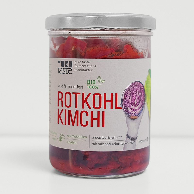 Rotkohl Kimchi – roh fermentiert. lokal produziert, biologisch