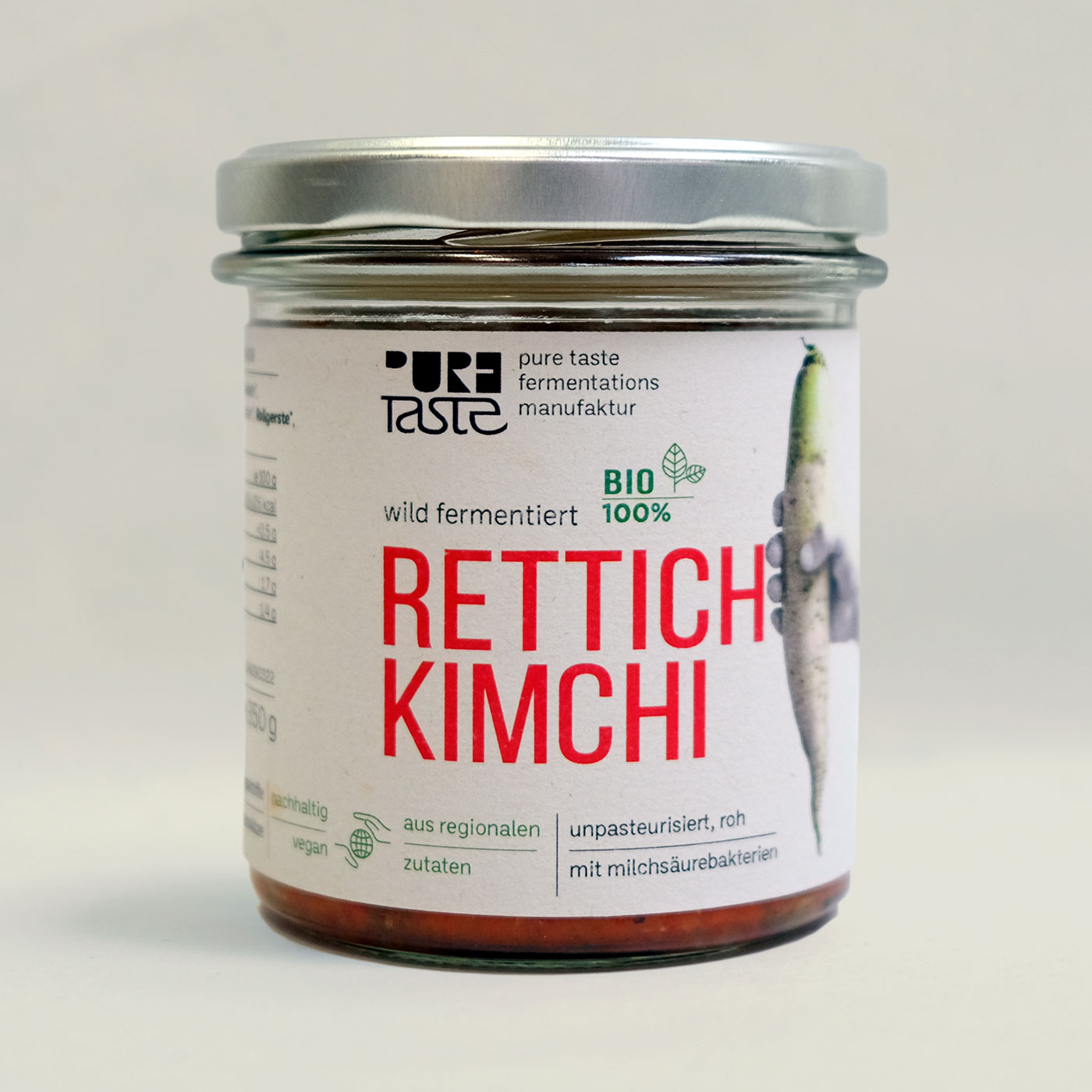 Rettich Kimchi Bio, unpasteurisiert, roh fermentiert